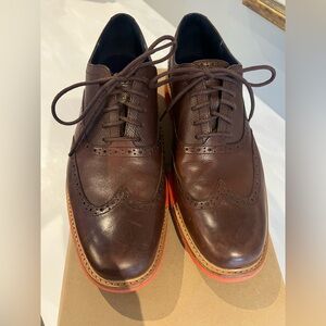 Cole Haan Great Jones Chestnut Brown Leather Oxfords, EUC w/box